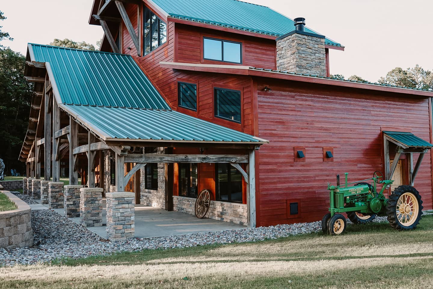 side exterior of Back In The Pines wedding venue