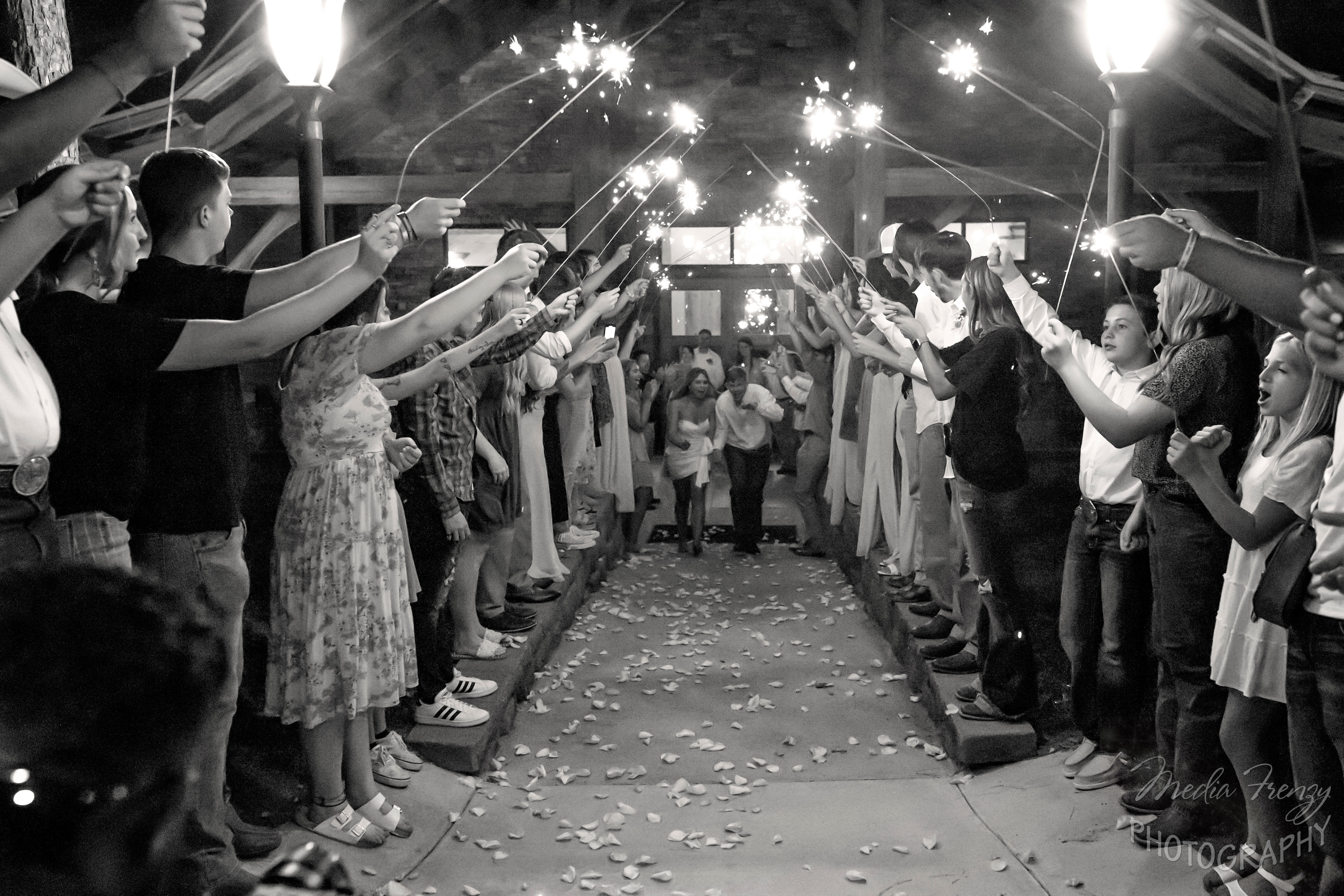 wedding sparkler exit